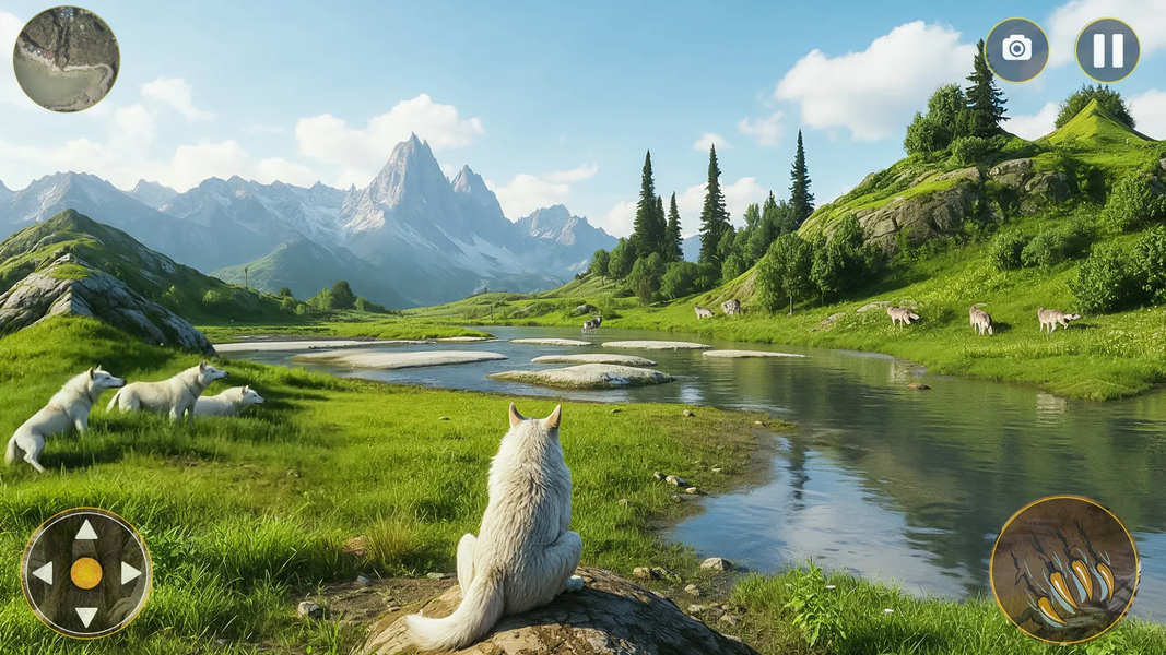 The Wolf Game: Wild Animal Sim - Gameplay image of android game