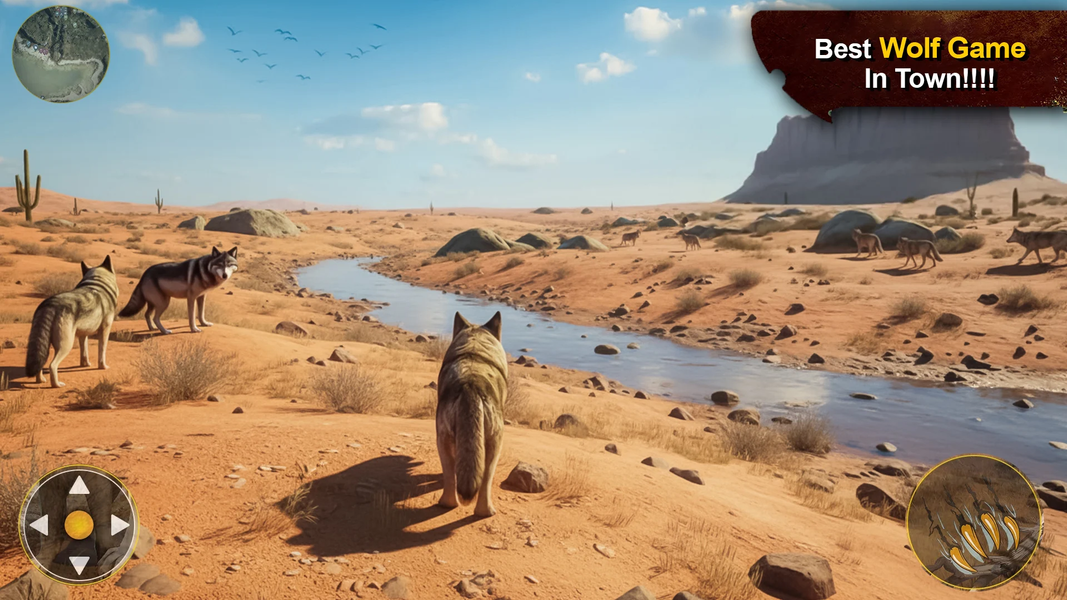 The Wolf Game: Wild Animal Sim - Gameplay image of android game