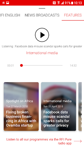 Radio France Internationale - Image screenshot of android app