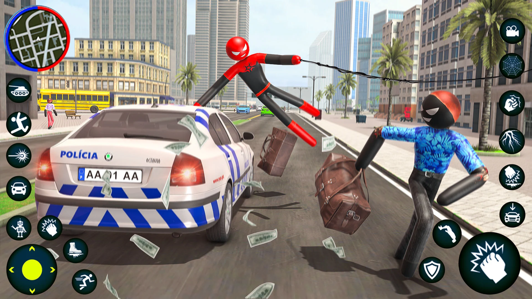 Vice Gang Stickman Hero Rope - عکس بازی موبایلی اندروید
