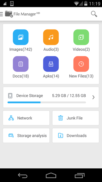 File Manager HD - عکس برنامه موبایلی اندروید