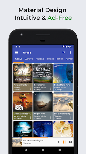 Omnia Music Player - Image screenshot of android app