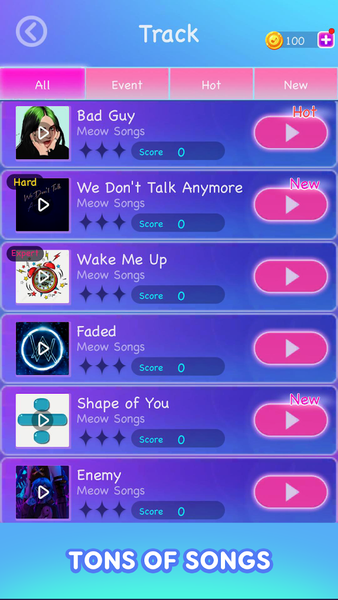 Cat Cute Tiles: Piano Games - عکس بازی موبایلی اندروید