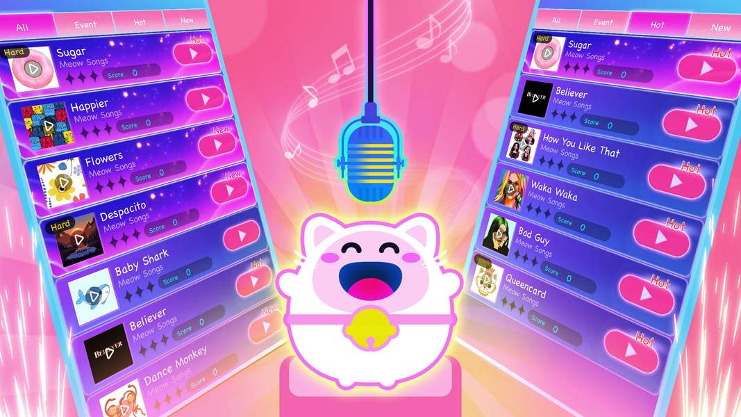 Cat Cute Tiles: Piano Games - عکس بازی موبایلی اندروید