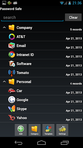 Password Safe Lite - Image screenshot of android app