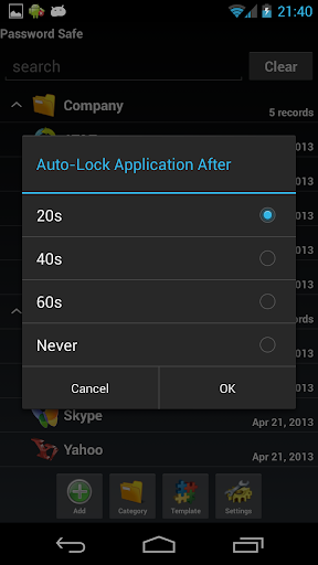 Password Safe Lite - عکس برنامه موبایلی اندروید