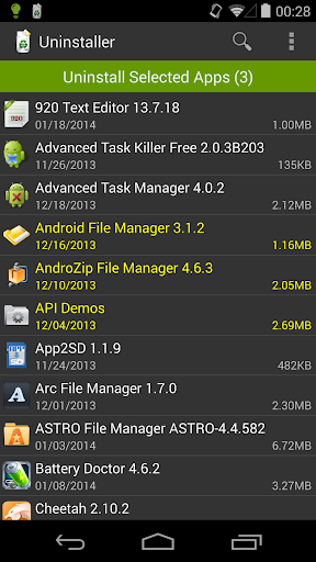 Uninstaller - Image screenshot of android app