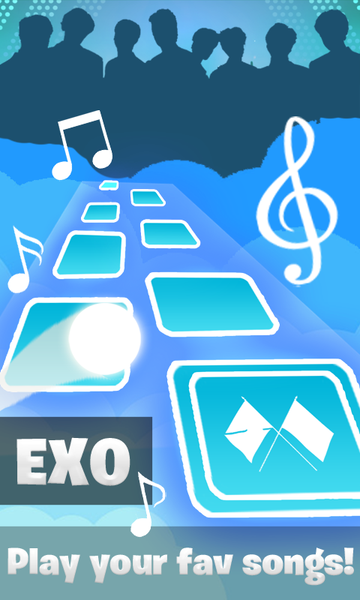 EXO Tiles Hop - EDM Music Game - Gameplay image of android game