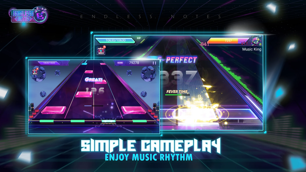 Endless Notes - Rhythm Master - Gameplay image of android game