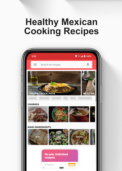 Mexican recipes cooking app - Image screenshot of android app