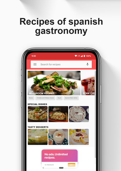Spanish Recipes - Image screenshot of android app