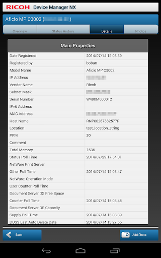 RICOH Device Manager NX - عکس برنامه موبایلی اندروید