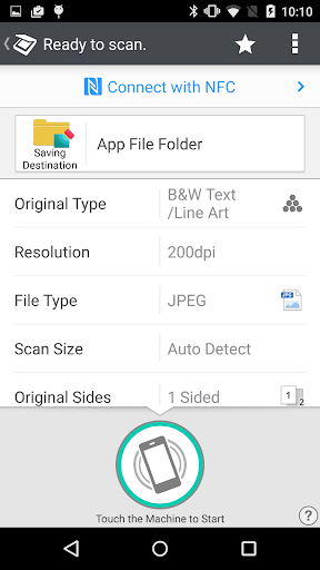 RICOH Smart Device Connector - Image screenshot of android app