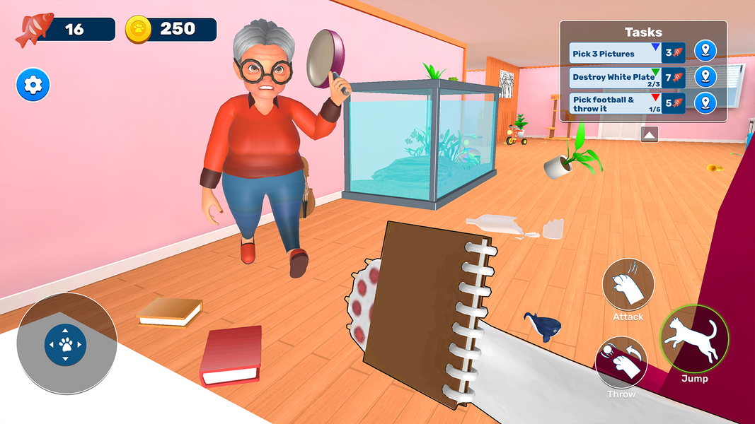 Bad Cat Angry Granny Prankster - Gameplay image of android game
