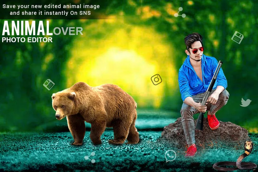 Animal Photo Editor - Animal Photo Frame - عکس برنامه موبایلی اندروید