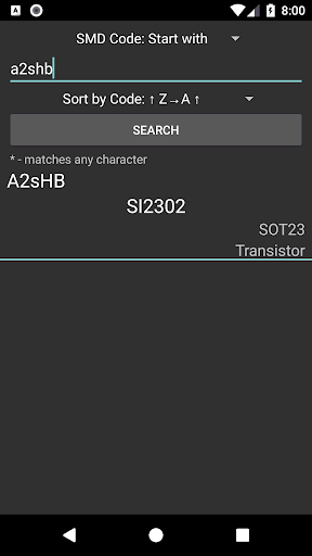 SMD Marking Codes - Image screenshot of android app