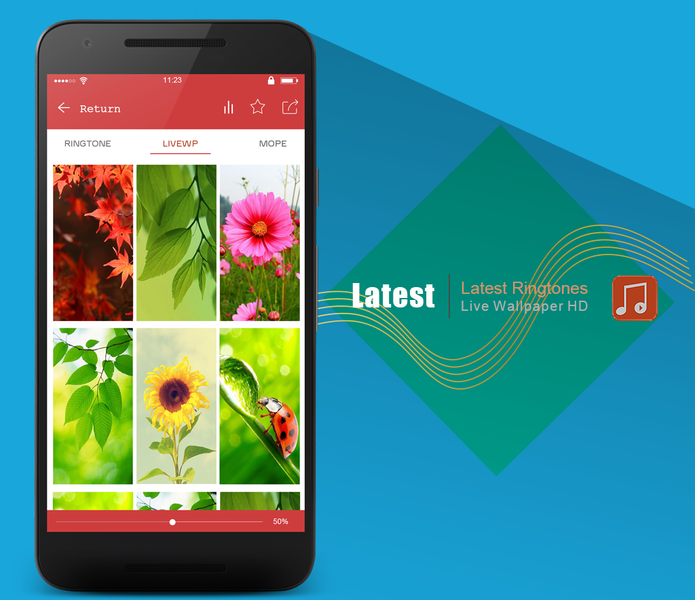 New Top Ringtones & Wallpaper - Image screenshot of android app