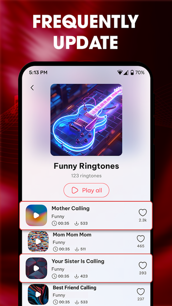 Ringtones Music for Android - Image screenshot of android app