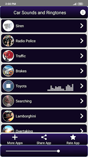 Car Sounds & Ringtones - Image screenshot of android app