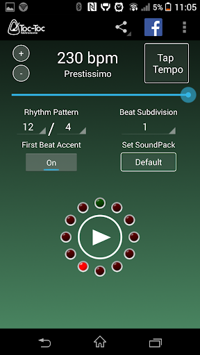 Toc-Toc - Mobile Metronome - عکس برنامه موبایلی اندروید