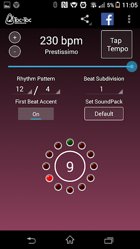 Toc-Toc - Mobile Metronome - عکس برنامه موبایلی اندروید