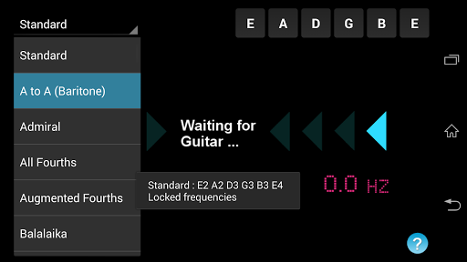 TunaDroid - Guitar Tuner - عکس برنامه موبایلی اندروید