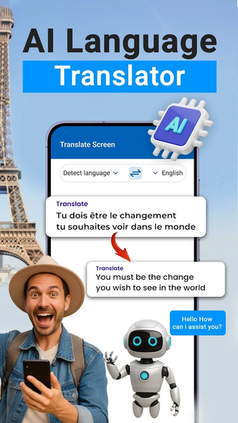 Language Translator App - عکس برنامه موبایلی اندروید