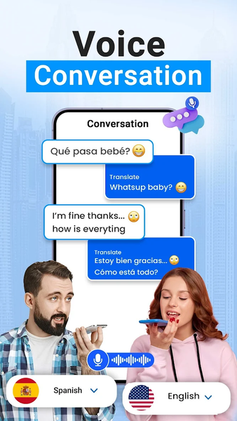 Language Translator App - عکس برنامه موبایلی اندروید