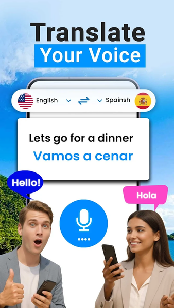 Language Translator App - عکس برنامه موبایلی اندروید
