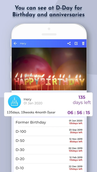 Days Left - Events Countdown - Image screenshot of android app