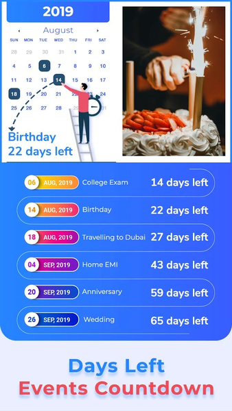 Days Left - Events Countdown - عکس برنامه موبایلی اندروید