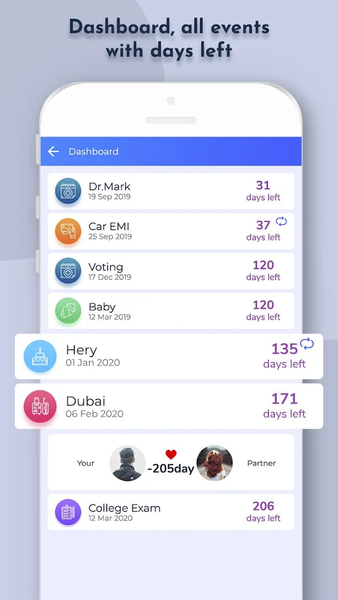 Days Left - Events Countdown - Image screenshot of android app