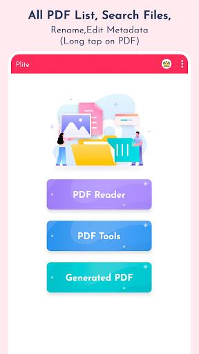 Plite: PDF Viewer, PDF Utility - عکس برنامه موبایلی اندروید