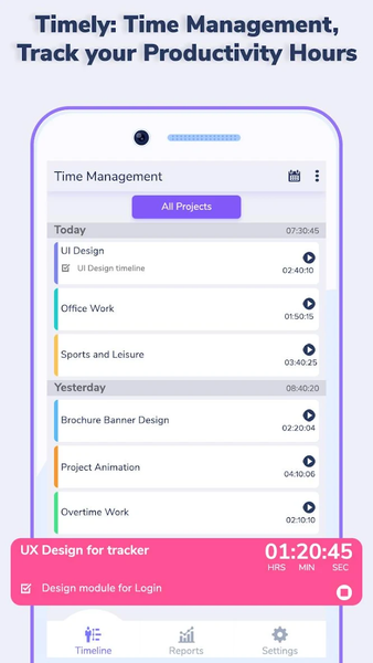 Timely: Time Management and Pr - Image screenshot of android app