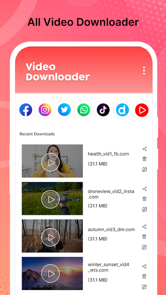 Rosy Video Downloader - عکس برنامه موبایلی اندروید