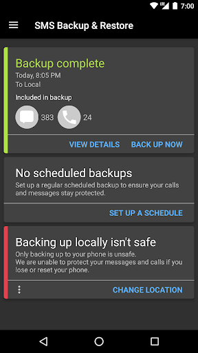 SMS Backup & Restore - عکس برنامه موبایلی اندروید