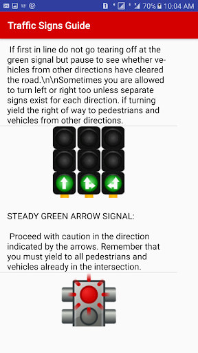 Traffic Signs Guide : - عکس برنامه موبایلی اندروید