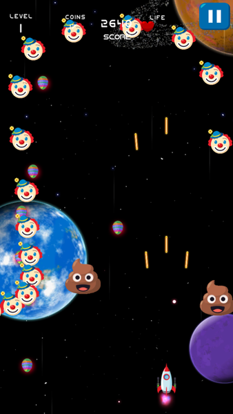 Space Shooter Emoji Invasion - Image screenshot of android app