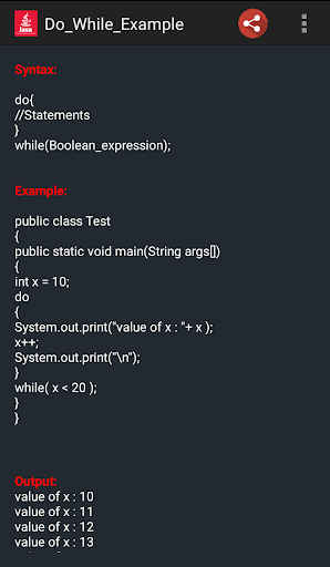Java Programming - Image screenshot of android app