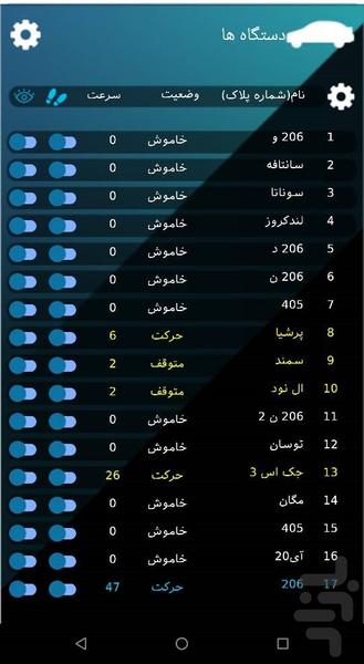 سامانه ردیابی آرکا - عکس برنامه موبایلی اندروید