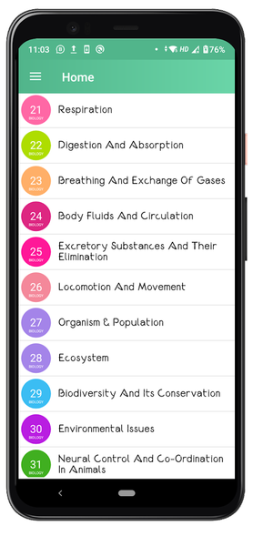 BIOLOGY QUESTION BANK FOR NEET - Image screenshot of android app