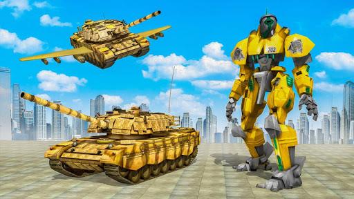 Flying Air Robot Transform Tank Robot Battle War - عکس بازی موبایلی اندروید