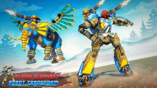Flying Elephant Robot Transform Games - Image screenshot of android app