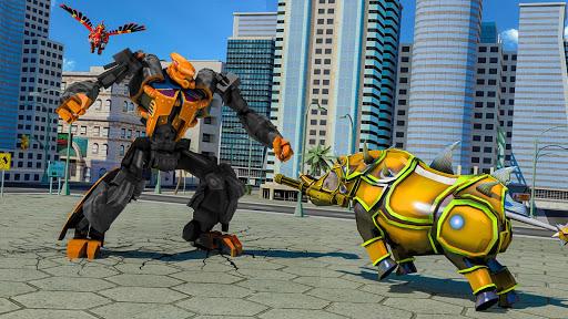 Flying Rhino Robot Transform: Robot War Games - عکس بازی موبایلی اندروید