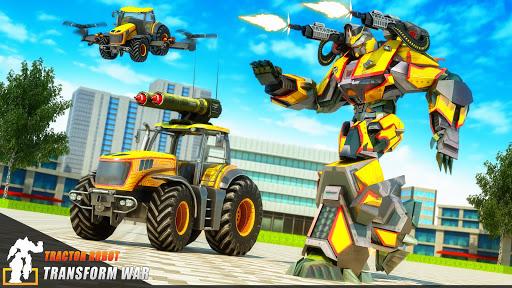 Flying Tractor Robot Transform - Gameplay image of android game