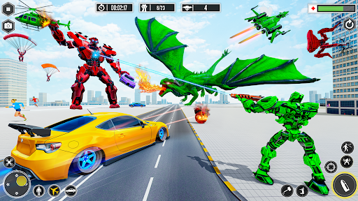 Robot Hero Police Car Transform Racing & Shooting Game: Kill