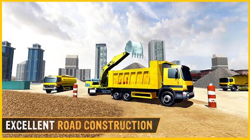 Heavy Duty Road Construction Machine:Excavator sim - Gameplay image of android game