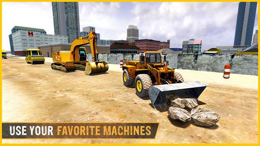 Heavy Duty Road Construction Machine:Excavator sim - Gameplay image of android game