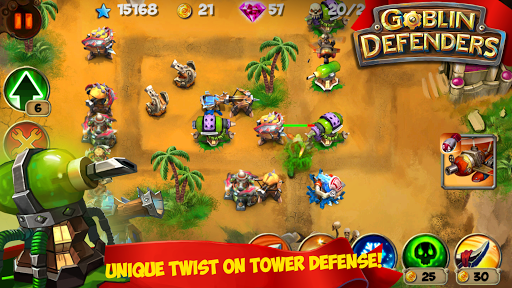 TD: Goblin Defenders - Towers Rush - Gameplay image of android game