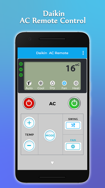 Daikin AC Remote Control - Image screenshot of android app